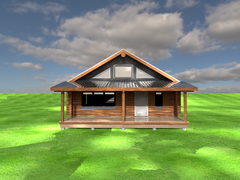 Whitetail Log Home Floor Plan