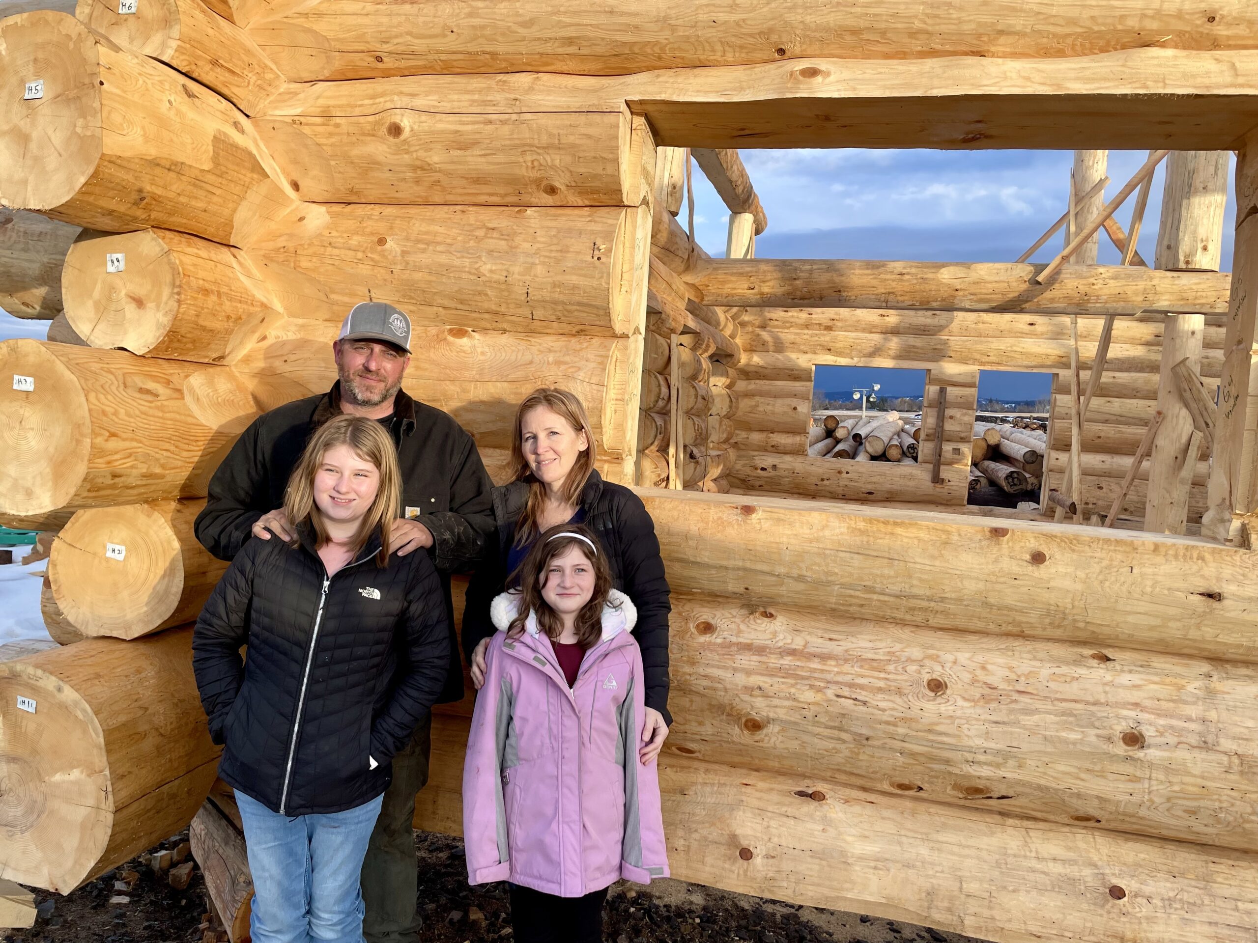 True Log Homes Family Pic